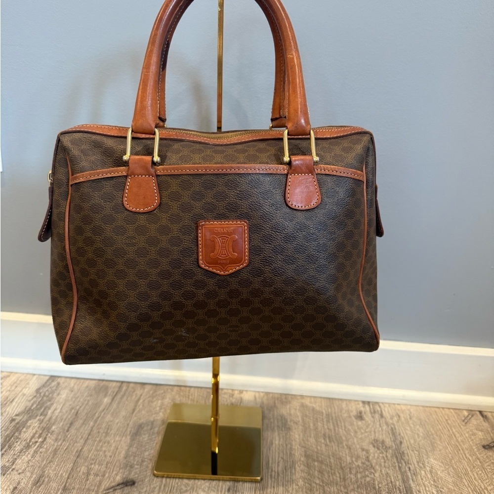 Celine Triomphe Macadam Boston Bag